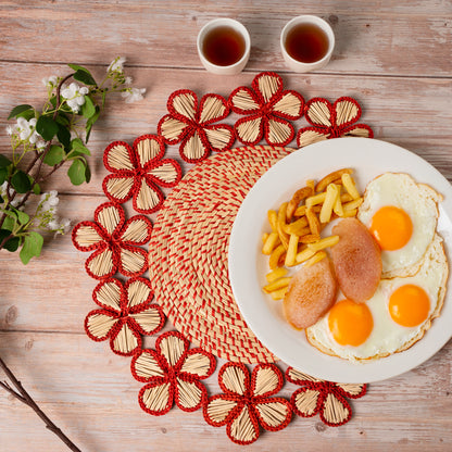 Elegant Flowers Spiral Placemat by Cora Cora, 4 Pieces