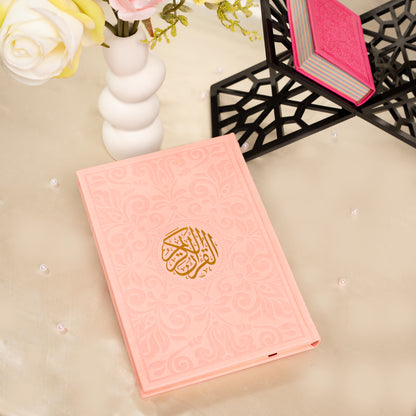 Purpose of life, Medium Holy Quran in Baby Pink leather