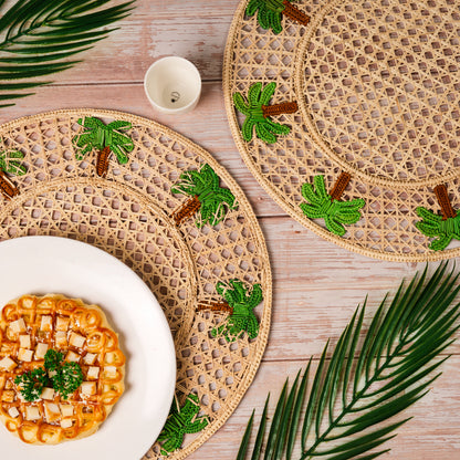 Tropical dining - Palms Placemat, 4 pieces by Cora Cora
