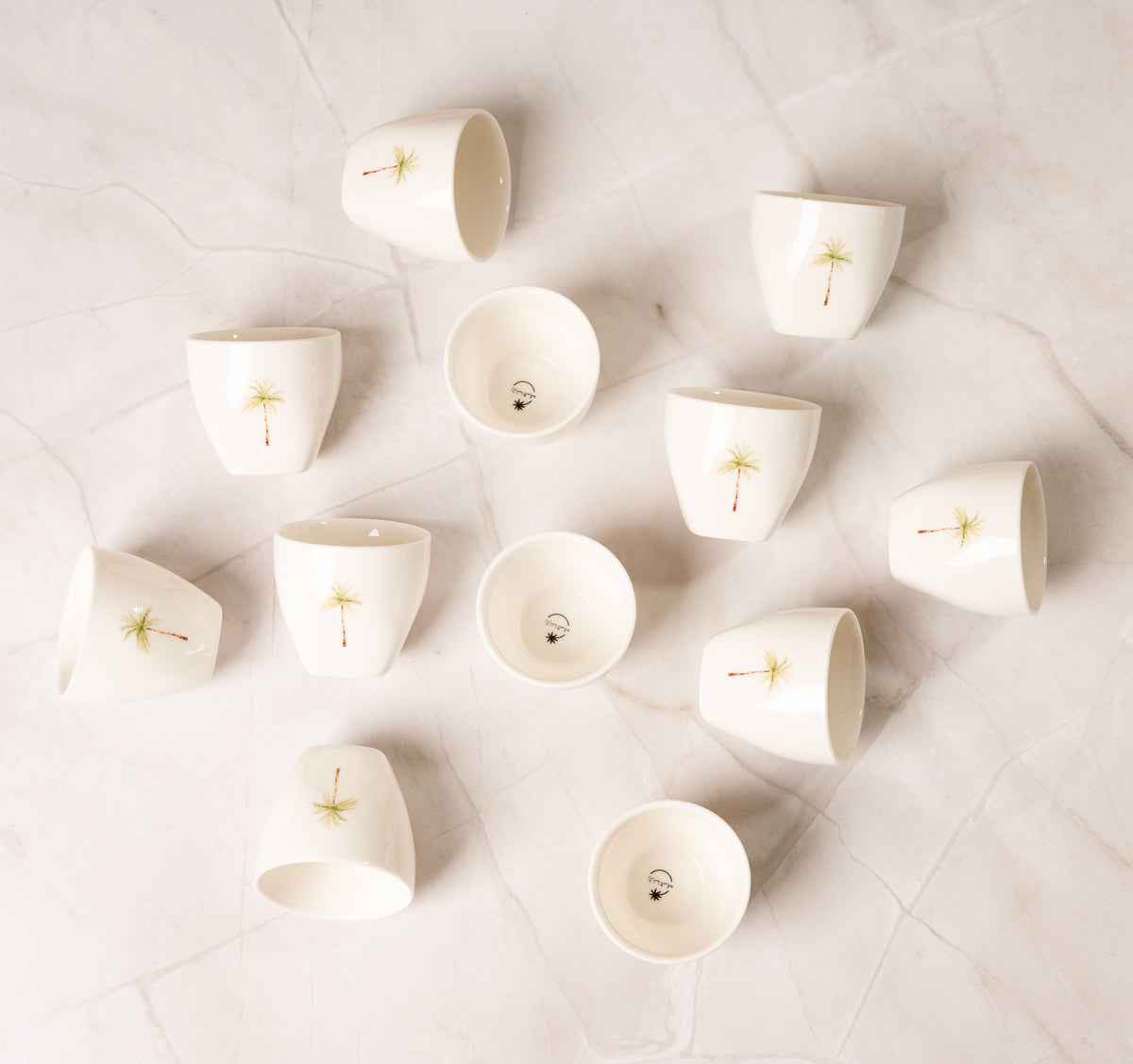 Zaratna el Baraka - Palm Tree Coffee Cups - 12 Pieces